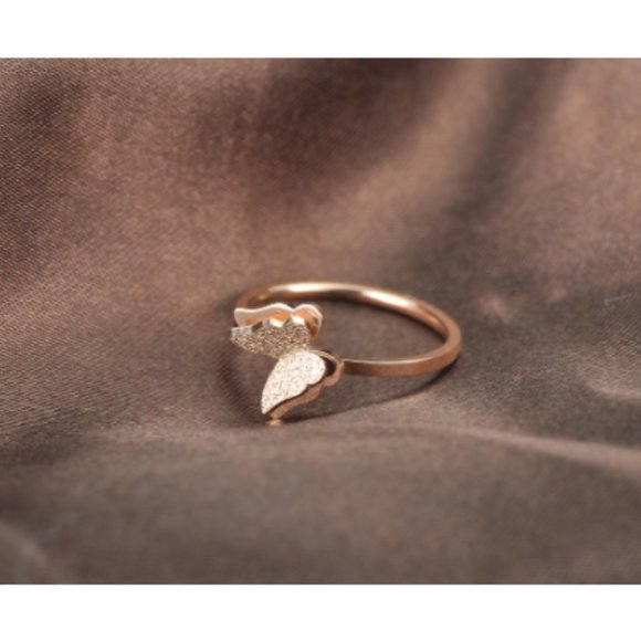 Rose Gold Tone Butterfly Ring - Picture 3 of 3